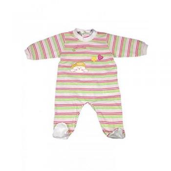 Tutina cotone bimba neonato F.lli Campagnolo mini righe fantasia 1 m