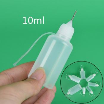 Bouteille plastique blanc 10 ml avec bouchon métal