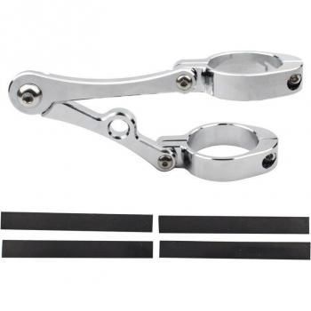 Soporte de faro universal para motocicleta, abrazadera de 39-41mm, color negro, compatible con Harley Cafe Racer