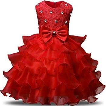 Robe Volants Dentelles Filles Mariage Taille 130