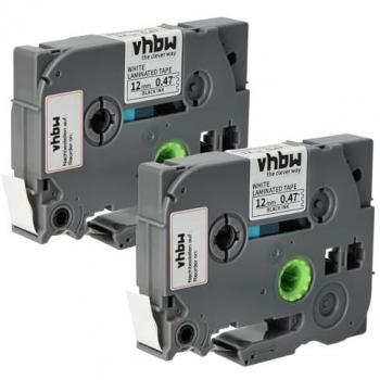 VHBW Etiketten‑Band – Kompatibel mit Brother PT H107B, H101TB, H105, H108, H105VP
