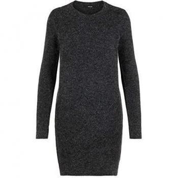 VERO MODA Vmdoffy Ls O-neck Dress Noos vestido, Negro