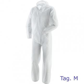 Tuta monouso con cappuccio Beta, taglia M, colore bianco