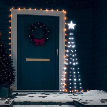 Albero di Natale a Forma di Cono 70 LED Bianco Freddo 50x120 cm