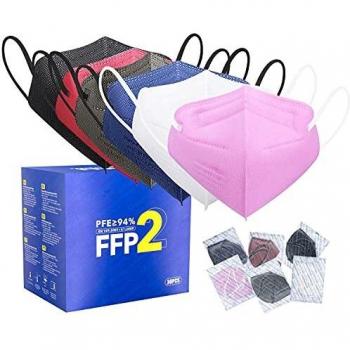 Disposable 30‑Pack FFP2 Masks – Multi‑Color EN149 Certified Protection