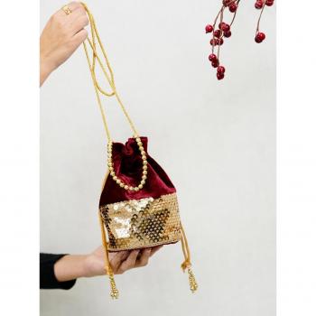 Sac à sequins céruléen – « Brillant »