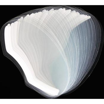 50 Pcs Transparent Plastic Face Shields for Hair Cutting