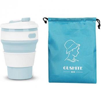 Collapsible Silicone Health Water Cup with Pocket Storage