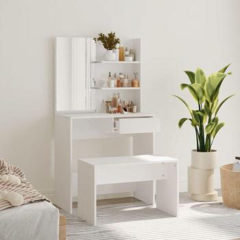 Mueble de Tocador Blanco 74,5x40x141 cm
