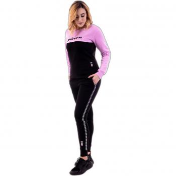 Givova 100 L Female Tracksuit – Lilac/Black with Polar Trim
