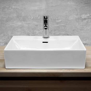 Lavabo suspendu vasque blanche ECD Germany 515 × 360 × 130 mm