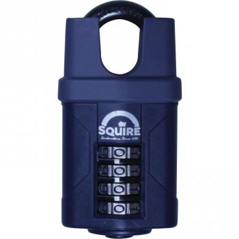 Squire CP50CS Heavy-Duty 4-Wheel Closed Shackle Combination Padlock 50mm
