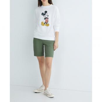 Bermuda Chino Donna Verde in Cotone Stretch Taglia 36