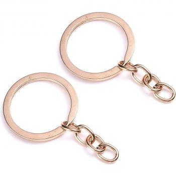 10pcs Key Ring KeyChains with 20mm Extension Chain for Jewelry Making