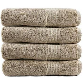 TRIDENT Luxury Bath Towels Set, 100% Air Rich Cotton, 4 Large Towels, Soft and Absorbent