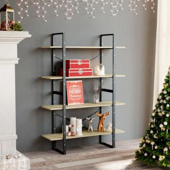 VidaXL 4-Tier Bookshelf Sonoma Oak