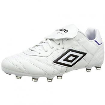 Umbro Botas Speciali Eternal Pro HG para Fútbol, Color Blanco/Negro/Clematis Azul, Talla 40 EU