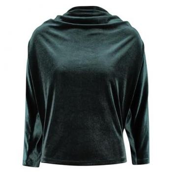 Sweatshirt ZERO zero Samtshirt mit 3/4 Arm, Damen, Gr. 38, deep ponderosa pine