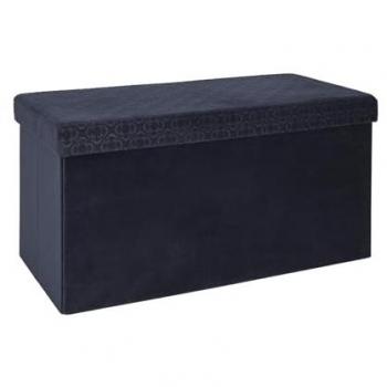Coffre banc pliable rétro bleu nuit m2
