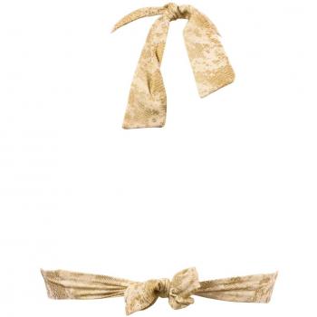 Val d’Azur „Glitzergold“ Bikini‑Top mit Satin‑Design – Größe 40 – EZE Bademode