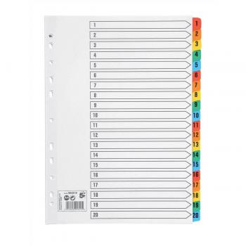 5-Star Numbered A4 File Dividers – Plastic Tabs, Punched Ring Binders