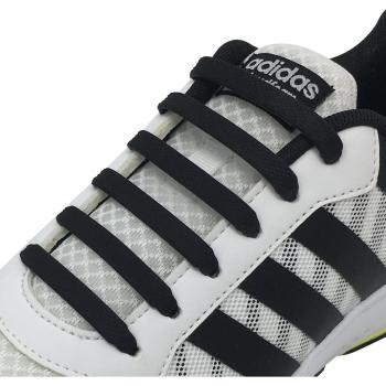 Lacets de sport Newkeen sans nouage pour enfants et adultes, imperméables, élastiques en silicone (Noir)