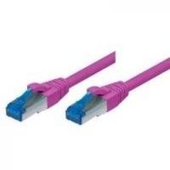 Netzwerkkabel Tecline 74115 V 15 m Cat6 a S/FTP (STP) violett mit 3 RJ-45 Steckern
