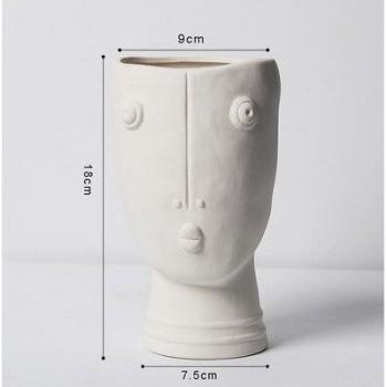Abstract Head Shaped Flower Vase