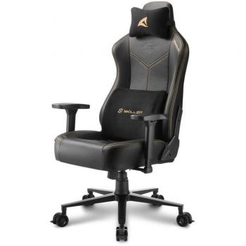SGS30 Silla para videojuegos universal Asiento acolchado tapizado Beige, Negro