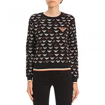 Emporio Armani 9520Z Black Color‑Block Womens’ Sweatshirt – UK 16