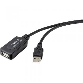Cavo USB 2.0 Attivo Renkforce 5.00 m Nero Spina USB-A e Presa USB-A RF-4535052