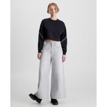 Calvin Klein Women's Sweatshirt, Black, Logo Tape, Size L