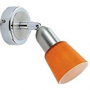 Spot Murale Chrome Orange – DéMarkt 504021601, applique moderne, lampe 40 W E14, verre coloré