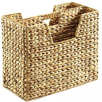 Locker Zeitungsständer aus Wasserhyazinthe, 40 x 20 x 23 cm