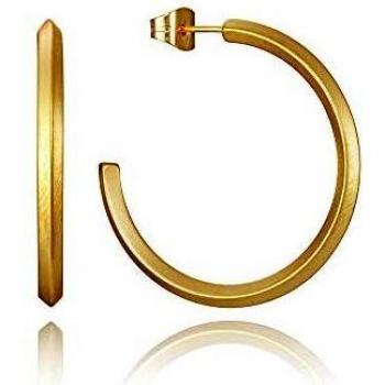 Pendientes tipo criolla Viceroy Kiss 75085E01012 con IP dorado mate