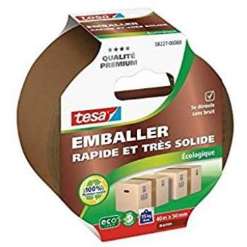 Tesa Ruban Emballage et Fermeture Écologique Brun 40 m x 50 mm