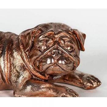 Elegant Bronze Finish Pug Figurine