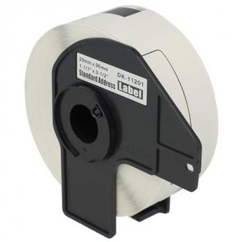 Brother QL Series 29×90mm Label Roll (Holder Included) – 400 White Labels