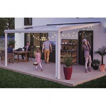Terrassendach SKANHOLZ Genua, weiß, B:434cm T:257cm, Aluminium