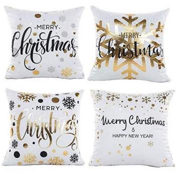 Freeas Christmas Decorative Pillowcases Set of 4