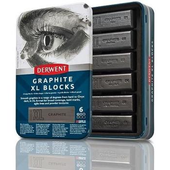 Derwent Graphite XL Sketching Blocks Tin of 6