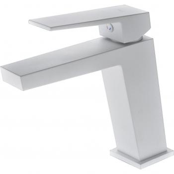 Rubinetto bianco opaco per lavandino monocomando Imex