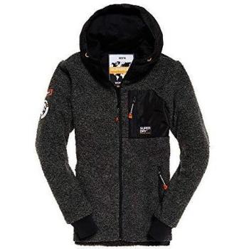 Sudadera con forro polar Superdry Mountain Sherpa, Gris (Dark Grey Marl 70q), XXX-Large para Hombre