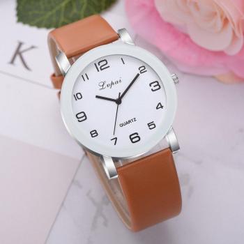 Lvpai Frauen Lederband Uhr im Analogdesign