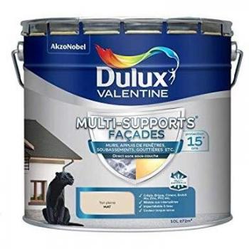Peinture tout support extérieur Dulux Valentine pour façades Mat Teinte Pierre 10L