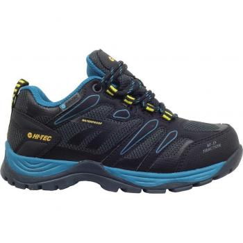 Hi-Tec Muflon Low WP Junior Hiking Shoes Black / Turkish Tile / Super Lemon