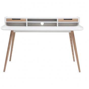 Bureau scandinave avec 2 tiroirs L140 cm OPUS