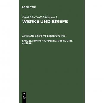Werke und Briefe. Abteilung Briefe VII: Briefe 1776-1782: Apparat / Kommentar