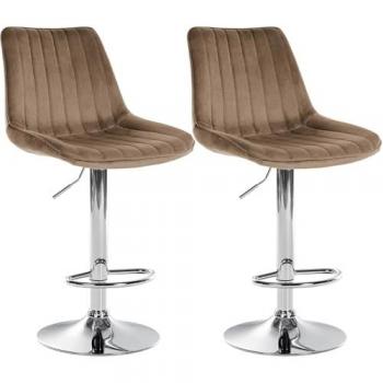CLP 2er Set Thekenhocker Toni Samt