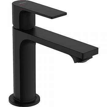 Rebris E Single Lever Basin Mixer 110 with Pop-Up Waste Set in Matt Black